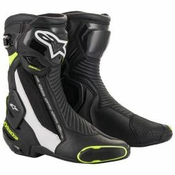 Best deal 🥰 Alpinestars SMX Plus V2 🥾 Boots - Black White Yellow ✨ -Deals getgeared Store a2221019125d main alpinestars smx plus v2 boots black white yellow 1 1