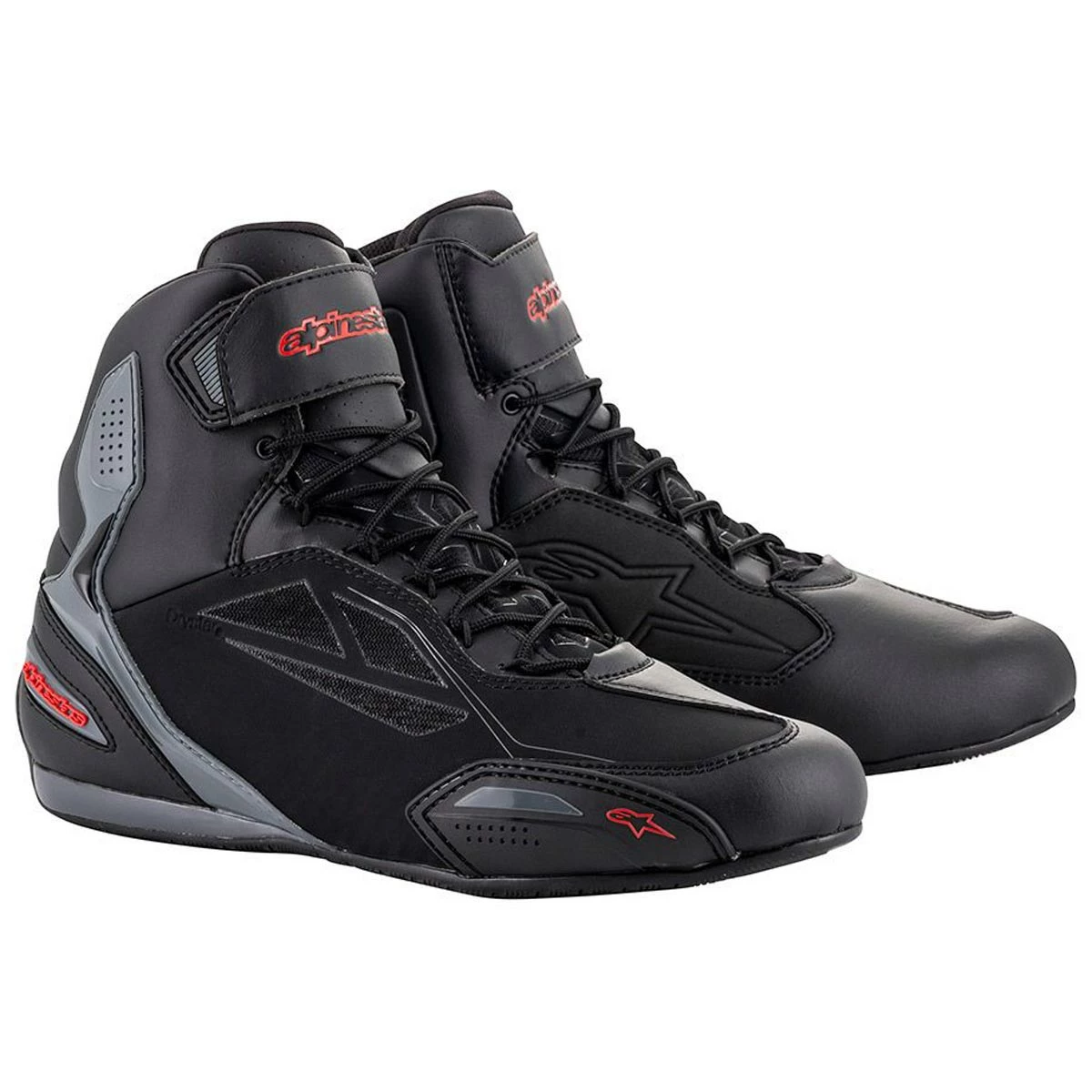Brand new π Alpinestars Faster-3 Drystar π Shoes WP - Black Grey Red π 3 Brand new π Alpinestars Faster-3 Drystar π Shoes WP - Black Grey Red π