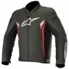 Promo ❤️ Alpinestars SP-1 V2 Leather Jacket - Black Red 🧨