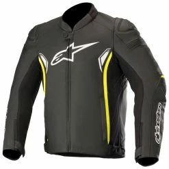 Best Pirce 🥰 Alpinestars SP-1 V2 Leather Jacket - Black Yellow ❤️
