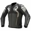 Hot Sale 😉 Alpinestars Atem Leather Jacket V4 - Black Grey White ⌛ -Deals getgeared Store a31065201004d main alpinestars atem leather jacket v4 black grey white 1