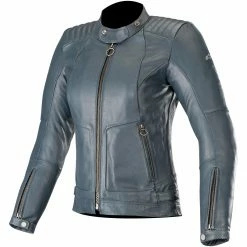 Best deal 😀 Alpinestars Crazy Eight Leather Jacket - Blue 🎉