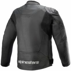 Deals ⭐ Alpinestars Faster V2 Leather Jacket - Black 😀 -Deals getgeared Store alpinestars faster v2 leather jacket black a31035211100d 2