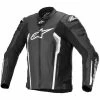 Best Sale ❤️ Alpinestars Missile V2 Leather Jacket - Black White ⭐ -Deals getgeared Store alpinestars missile v2 leather jacket black white a310012212d 1
