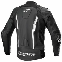 Best Sale ❤️ Alpinestars Missile V2 Leather Jacket - Black White ⭐ -Deals getgeared Store alpinestars missile v2 leather jacket black white a310012212d 2