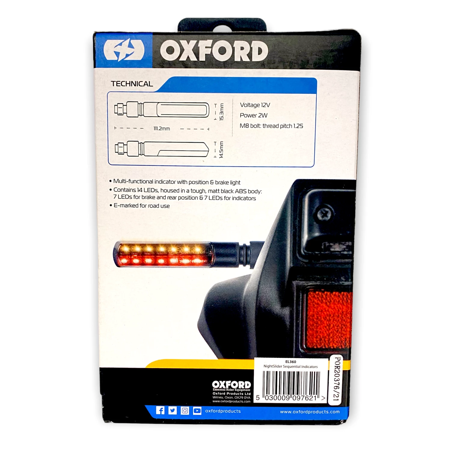 Best Sale π Oxford Nightslider 3-in-1 LED Indicators Rear π 8 Best Sale π Oxford Nightslider 3-in-1 LED Indicators Rear π - Image 6