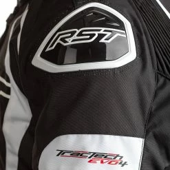 Budget 🤩 RST Tractech Evo 4 Textile Jacket CE WP - Black White 🧨 -Deals getgeared Store md102365whid main rst tractech evo 4 textile jacket ce wp black white 3