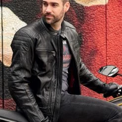 Brand new 🔔 RST Roadster II Leather Jacket CE - Black 😀 -Deals getgeared Store md102833blkd main rst roadster ii leather jacket ce black 3