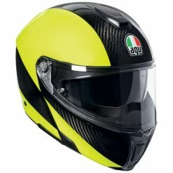 Wholesale 🎉 AGV Sports Modular Hi Vis Helmet - Yellow Carbon ❤️
