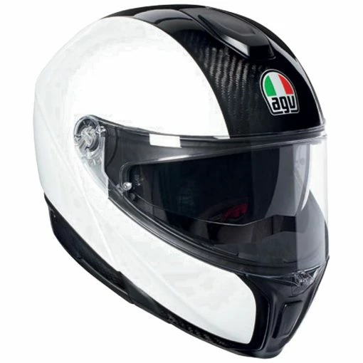 Best Pirce 😍 AGV Sports Modular Mono Helmet - White Carbon 🤩 -Deals getgeared Store md300528whid main agv sports modular mono helmet white carbon 1 1