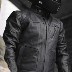 Wholesale 🔔 Merlin Gable Leather Jacket WP - Black 🎁 -Deals getgeared Store merlin gable leather jacket wp black mempl054blkd 3