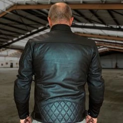 Budget 🛒 Merlin Wishaw Leather Jacket D3O - Black ✨ -Deals getgeared Store merlin wishaw d3o leather jacket back worn