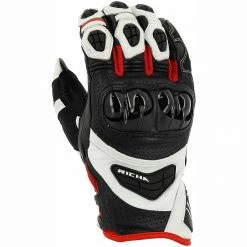 Best Sale ⌛ Richa Stealth Gloves - Black White Red 🥰