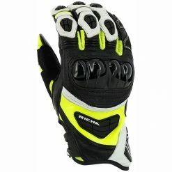 Best Sale 👍 Richa Stealth Gloves - Black White Yellow 🎉