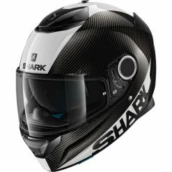 Best Pirce 🎁 Shark Spartan Helmet Carbon Skin - Black White ✔️