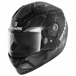 Brand new 🔥 Shark Ridill 1.2 Mecca MAT KAS Helmet - Black Grey Silver ⭐
