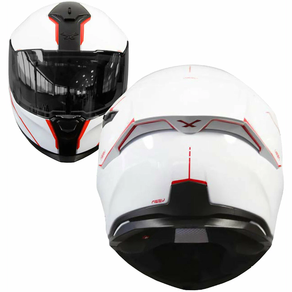 Deals π₯ Nexx SX.100R Helmet Short Cut - White Red π 4 Deals π₯ Nexx SX.100R Helmet Short Cut - White Red π - Image 2