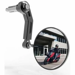 New ✔️ Oxford Premium Aluminium Bar End Mirror Left Side - Black 😍
