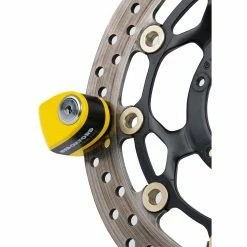 Promo 🛒 Oxford Micro XA5 Alarm Disc Lock - Yellow 😀 -Deals getgeared Store oxford micro xa5 alarm disc lock yellow olk213 3
