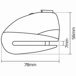 Best Sale 👏 Oxford Screamer 7 Alarm Disc Lock - Yellow 🔔 -Deals getgeared Store oxford screamer 7 alarm disc lock yellow olk290 4