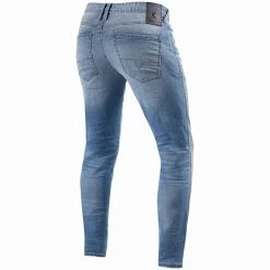Flash Sale 🔥 Rev It! Piston 2 👖 Jeans SK 32in Leg - Light Blue Used ⌛ -Deals getgeared Store rev it piston 2 jeans sk 32in leg light blue used rfpj0506312d 2