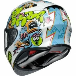 Cheap 🛒 Shoei NXR 2 Mural TC10 Helmet - White Blue ⭐ -Deals getgeared Store shoei nxr 2 mural tc10 helmet white blue fx0792685d 4