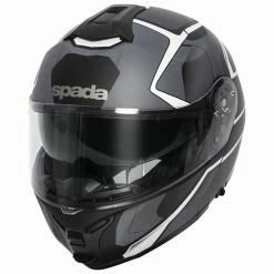 Brand new π Spada Orion Slate Flip Front Helmet - Matt Black White Silver π