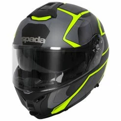 Best Sale ❤️ Spada Orion Slate Flip Front Helmet - Matt Black Yellow 👍