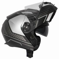 Budget 👍 Spada Orion Whip Flip Front Helmet - Matt Black Silver ⌛ -Deals getgeared Store spada orion whip flip front helmet matt black silver fx0762855d 4